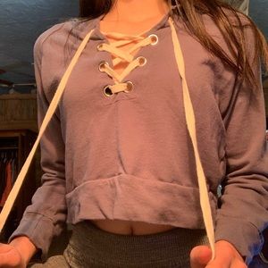 Faded cropped hoodie